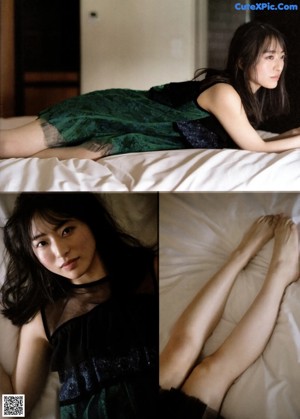 A magazine spread with a picture of a woman washing her hands.